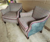 Image of wingback chair lovingly restored by RH Upholstery